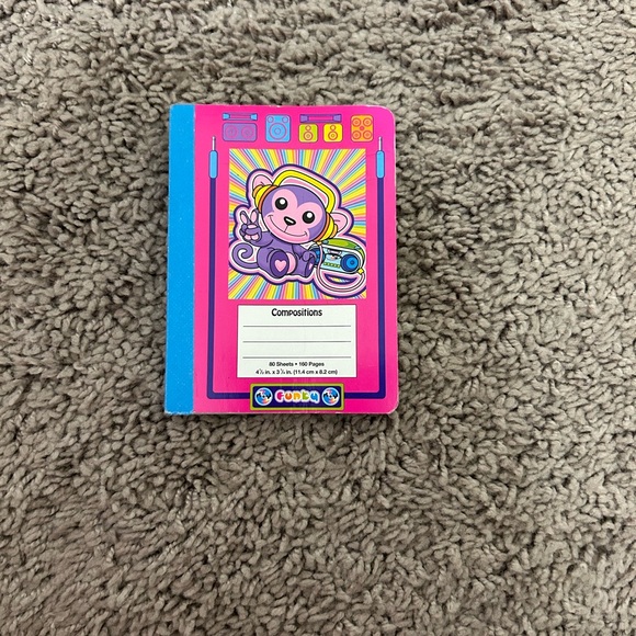 EUC Lisa Frank Funky Monkey Small Composition Book - Picture 1 of 6